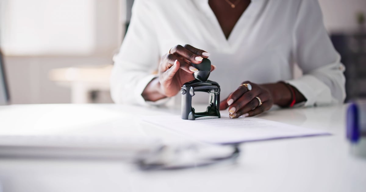 Professional notary stamp